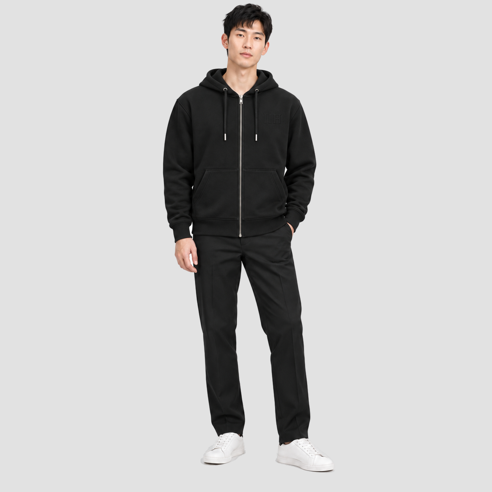 Zippered Hoodie With Signature Cerberus